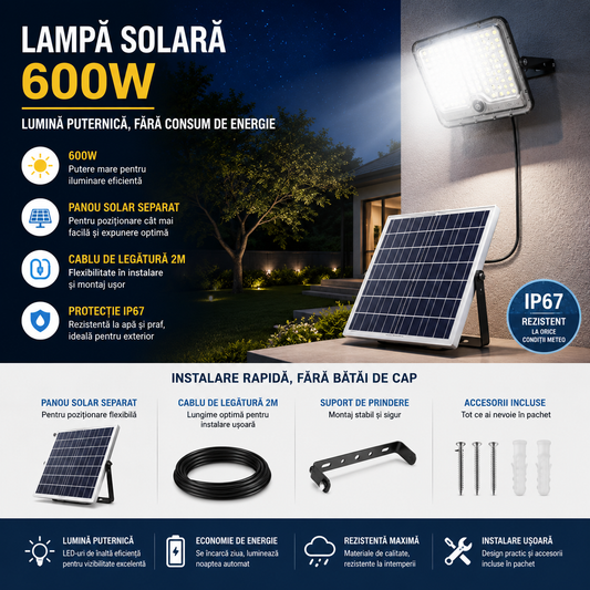 Lampa Solara 600W