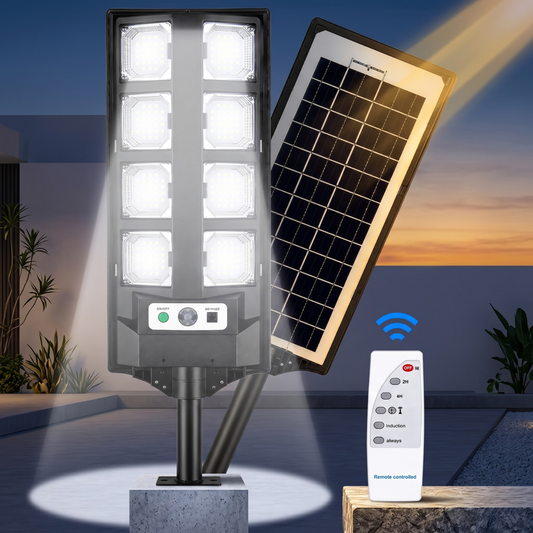 Lampa Solara Stradala (55cm) – Iluminat Profesional cu 8 LED-uri Ultra-Luminoase